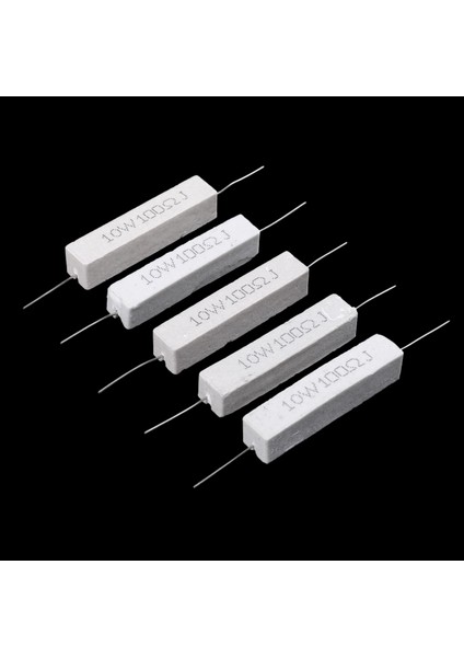 5 Adet 10W Watt 100 Ohm %5 Eksenel Telli Çimento Dirençler (Yurt Dışından) modelleri