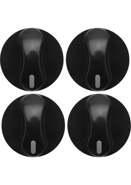 4x Plastik Mutfak Gaz Sobası Soba Fırın Kontrolü Döner Düğme Siyah (Yurt Dışından)