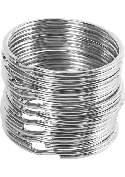 20X Kalite 50MM Anahtarlık Bölünmüş Yüzük Seti Ağır Hizmet Tipi Nikel Anahtar Döngü Yaylı Çember (Yurt Dışından)