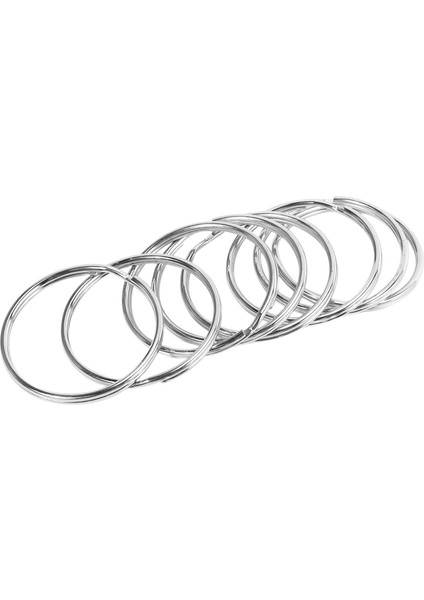 20X Kalite 50MM Anahtarlık Bölünmüş Yüzük Seti Ağır Hizmet Tipi Nikel Anahtar Döngü Yaylı Çember (Yurt Dışından)