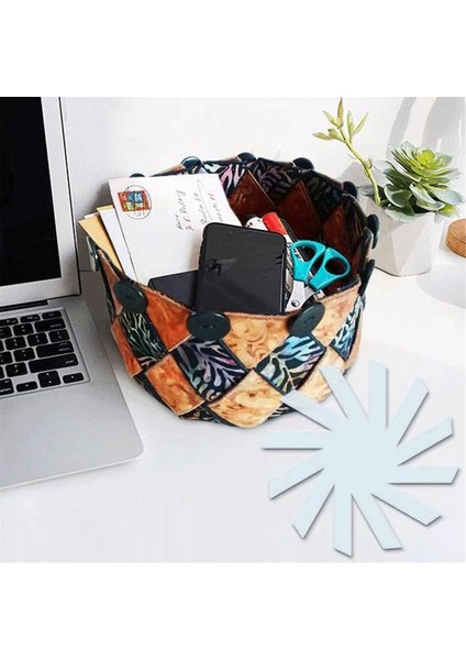 Dikiş Sepeti Şablonları, Dokuma Spiral Depolama Sepeti Şablonu, Kapitone Şablonu Dikiş Makinesi Cetveli 20CM (Yurt Dışından) indirimleri