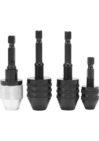 4pcs Matkap Chuck Değişim Adaptörü, Anahtarsız Mandren Dönüşüm Aracı Anahtarsız Matkap Chuck, Matkap Adaptörü 1/4, 1/8, 1/16 (Yurt Dışından)