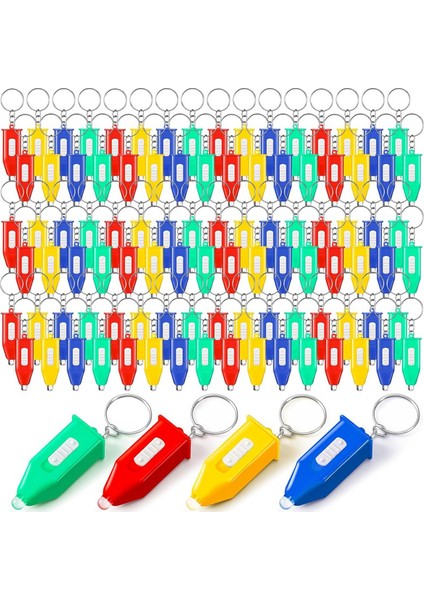 100 Adet Mini Anahtarlık El Feneri LED El Feneri Anahtarlık Acil Yürüyüş Kamp Parti Iyilik Açık Ekipmanları (Yurt Dışından)