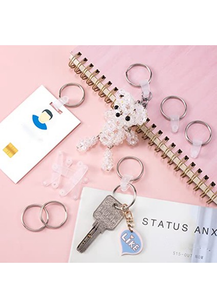 El Sanatları Için 100 Takım Anahtarlık Yüzükler, Yuvarlak Bölünmüş Anahtarlıklar, Geçmeli Sekmeli Metal Anahtarlık Konektörü, Boşluklar Anahtarlıklar (Yurt Dışından) fiyatları