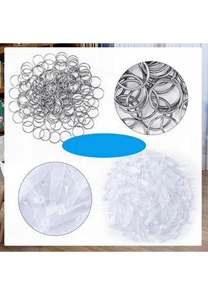 El Sanatları Için 100 Takım Anahtarlık Yüzükler, Yuvarlak Bölünmüş Anahtarlıklar, Geçmeli Sekmeli Metal Anahtarlık Konektörü, Boşluklar Anahtarlıklar (Yurt Dışından) modelleri