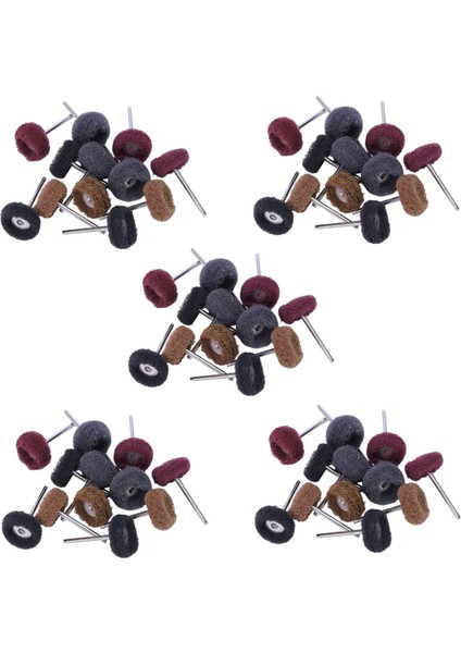 60 Adet Parlatma Zımpara Cilası Tekerlek Tamponu Döner Için Aşındırıcı Fırça Kafası (Yurt Dışından)