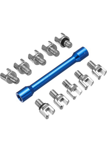 1 Takım Mavi Motosiklet Tel Anahtarı ve 10 Parça Sertleştirilmiş Uç (Yurt Dışından)
