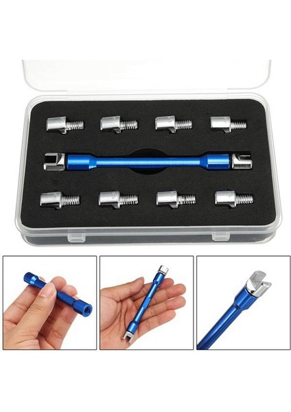 1 Takım Mavi Motosiklet Tel Anahtarı ve 10 Parça Sertleştirilmiş Uç (Yurt Dışından) fırsatları