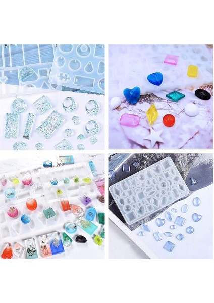 Reçine Döküm Kalıp Seti, 108 Pcs Dıy Takı El Sanatları Kalıpları Silikon Epoksi Reçine Kalıp Dahil Olmak Üzere Anahtarlık ve Matkap Aracı Seti (Yurt Dışından) fırsatları