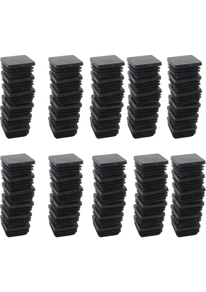 200 Adet Plastik Kare Körleme Uç Kapakları Boru Ek Parçaları 25MM x 25MM (Yurt Dışından)