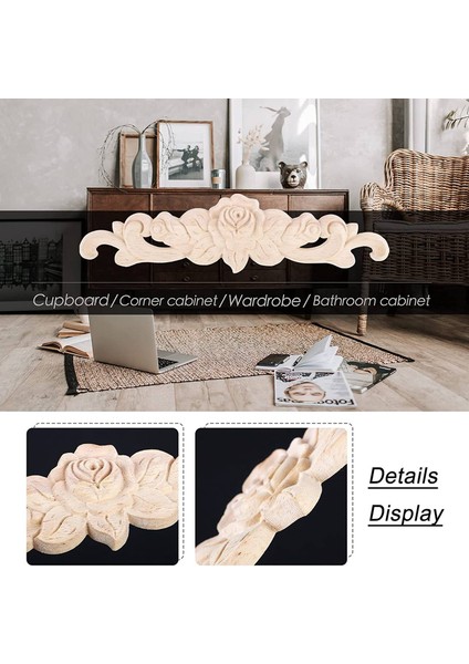 Mobilya Dolabı Için 10 Adet Ahşap Oyma Aplike Köşe Dekoratif (Yurt Dışından) fiyatları