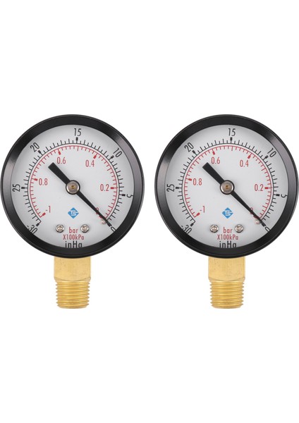 0 - -30INHG 0 - -1bar Mini Kadran Luftdruckpruefer Schwarz (Yurt Dışından)