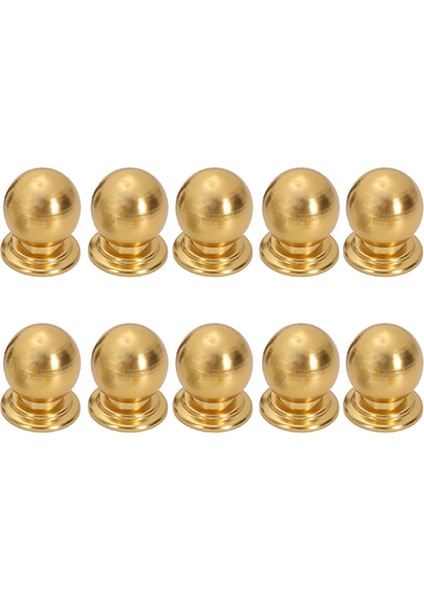 10 Adet Dolap Kolları Yuvarlak Top Topuzlar Banyo Dolabı Kolları Altın (Yurt Dışından)