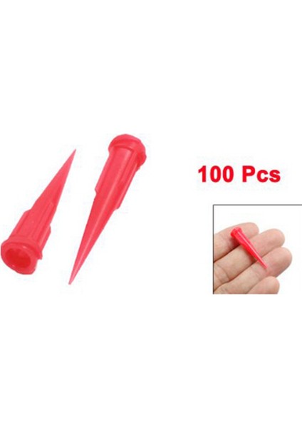 Plastik Konik Iğne Başlı Tutkal Dispenser Iğnesi, Kırmızı (100'LÜ Paket) (Yurt Dışından) fiyatları