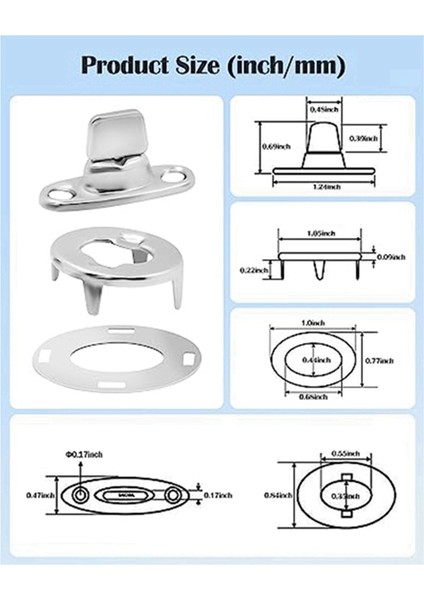 Twist Lock Common Sense Bağlantı Elemanı, Tekneler Için Dönüş Düğmeleri, Karavanlar (10PC) (Yurt Dışından)