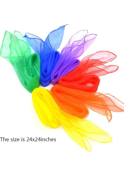 60 Adet Kare Hokkabazlık Ipek Dans Atkılar Hileler Performans Sahne Hareketi Eşarp Eşarp 6 Renk (Yurt Dışından) fiyatları