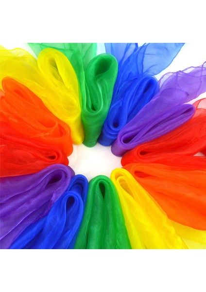 60 Adet Kare Hokkabazlık Ipek Dans Atkılar Hileler Performans Sahne Hareketi Eşarp Eşarp 6 Renk (Yurt Dışından) modelleri