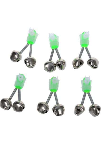 6 Adet Olta Ucu Yeşil Gümüş Ton Yem Alarm Halkası (Yurt Dışından)