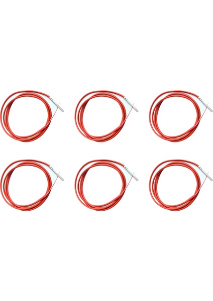 6x 2 Telli PT1000 Sıcaklık Sensörü Termistör Silikon Jel Kaplamalı 1.5 Metre Probu 45MM x 5mm -50-180 Santigrat Rtd'ler (Yurt Dışından)
