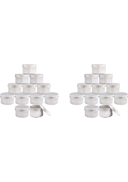 Dıy Mum Yapımı Için 24 Adet 4 Oz Mum Tenekeleri, Vida Kapaklı Teneke Kutular (Yurt Dışından)