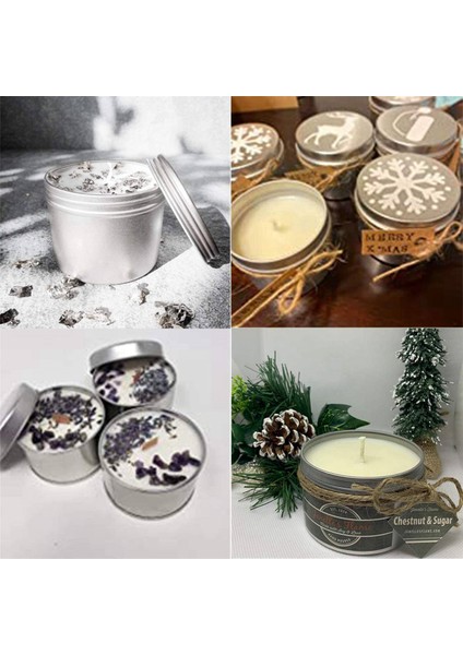 Dıy Mum Yapımı Için 24 Adet 4 Oz Mum Tenekeleri, Vida Kapaklı Teneke Kutular (Yurt Dışından)