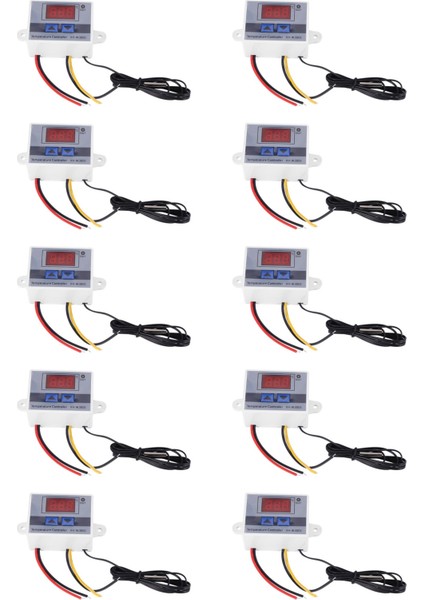 10X 220 V Dijital LED Sıcaklık Kontrol Cihazı 10A Termostat Kontrol Anahtarı Probu Yeni (Yurt Dışından)