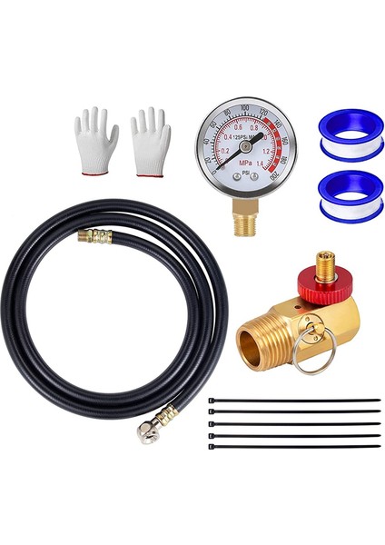 Taşıma Tankı Için Basınç Göstergeli ve Hortum Kitli Hava Tankı Valf Kiti (Yurt Dışından)