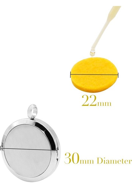 150 Adet Yedek Ped 22MM Dolum Keçesi Uçucu Yağ Difüzörü Madalyon Kolye (Yurt Dışından)