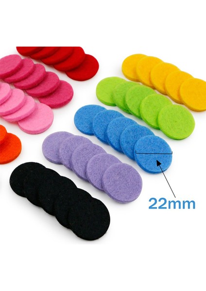 150 Adet Yedek Ped 22MM Dolum Keçesi Uçucu Yağ Difüzörü Madalyon Kolye (Yurt Dışından)