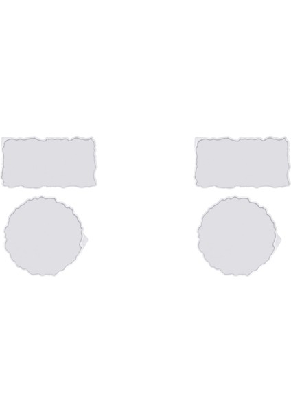 2 Parça El Sanatları Için Düzensiz Silikon Kalıp Seti (Dikdörtgen+Yuvarlak) (Yurt Dışından)