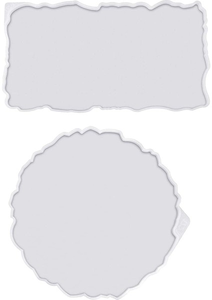 2 Parça El Sanatları Için Düzensiz Silikon Kalıp Seti (Dikdörtgen+Yuvarlak) (Yurt Dışından) fiyatları