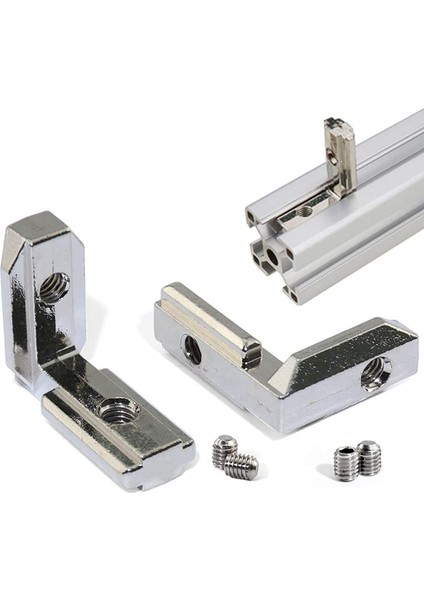 20 Adet T Yuvası L-Şekil Iç Iç Köşe Konektörü Yuvası 6mm Için (Yurt Dışından) modelleri