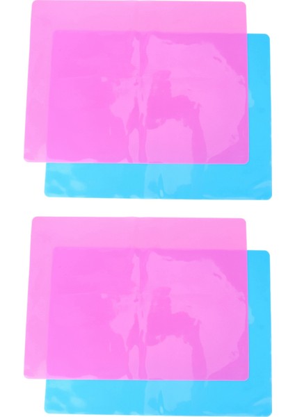 4 Paket A3 El Sanatları Takı Döküm Mat Için Ekstra Silikon Levha, Gıda Sınıfı Silikon Servis Altlığı, Mavi ve Pembe (Yurt Dışından)