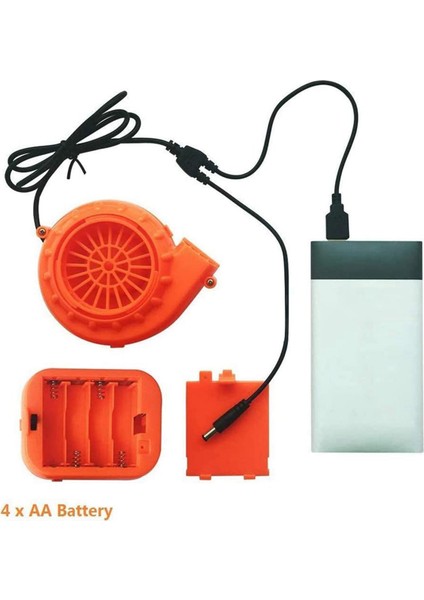 Dinozor Kostümü Veya Maskot Kafası Veya Diğer Şişme Oyun Kostüm Seti Için 5x Mini Üfleyici Fan, Turuncu (Yurt Dışından) fiyatları