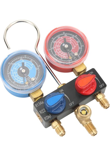 -M01 Soğutucu Teşhis Manifold Göstergesi G1/4 Durum Manometresi Basınç Göstergesi Soğutma Araçları R22/R1234YF (Yurt Dışından) modelleri