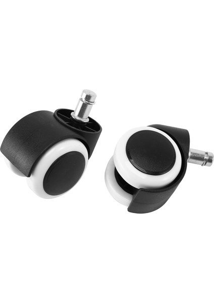 50MM Ofis Koltuğu Makaralı Tekerlekler - 5'li Set - Siyah&beyaz (Yurt Dışından)