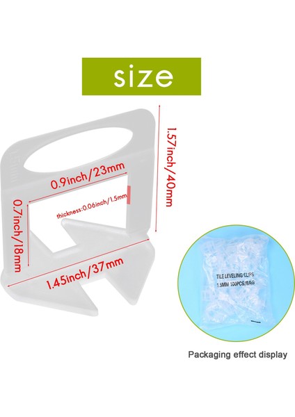 2000 Adet Kiremit Tesviye Sistemi Klipleri 1.5mm Dıy Fayans Eşitleyici Paspayı (Yurt Dışından) fırsatları