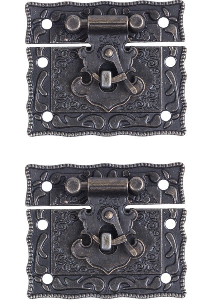 2x Ahşap Kasa Sandık Kutusu Toka Kapatma Çile Sürgüler Bronz Ton (Yurt Dışından)