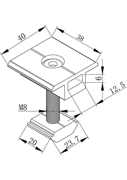 Fotovoltaik Destek Alüminyum Alaşımlı Orta Basınç Bloğu Kaydırıcısı 40MM (Yurt Dışından) fiyatları