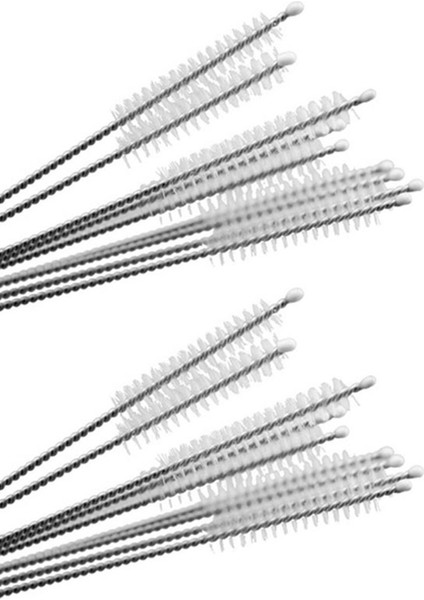 20 Adet Naylon Saman Temizleyiciler Temizleme Fırçası Içme Borusu Temizleyicileri Paslanmaz Çelik Cam (Yurt Dışından)