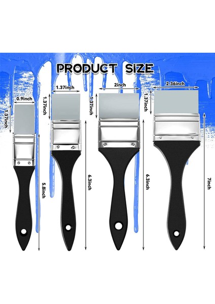 8 Adet Silikon Boya Fırçası Seti Renk Şekillendirici Silikon Fırça Reçine Boya Fırçası Için, 1 1.5 2 2.5 Inç Geniş (Yurt Dışından) fırsatları
