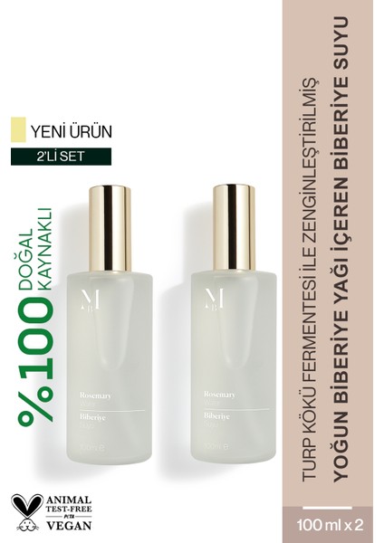Biberiye Suyu Saç Toniği 100 ml 2'li Set