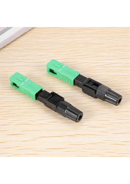 100 Adet Sc/fiber Optik Konektör Gömülü Tek Modlu Bileşen Fiber Optik Hızlı Bağlantı-Siyah + Yeşil (Yurt Dışından) modelleri