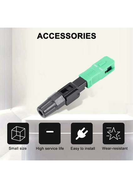 100 Adet Sc/fiber Optik Konektör Gömülü Tek Modlu Bileşen Fiber Optik Hızlı Bağlantı-Siyah + Yeşil (Yurt Dışından) indirimleri