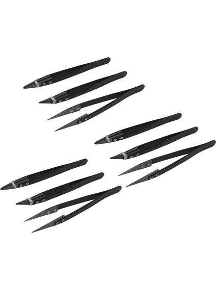 Siyah Seramik Cımbız Seti - Antistatik, Korozyon Önleyici, Antimanyetik, Yüksek Isıya Dayanıklı (9 Paket) (Yurt Dışından)
