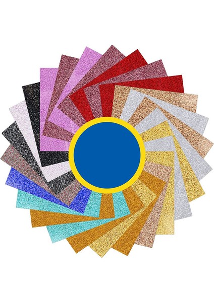 Glitter Isı Transferi Vinil, 26 Yaprak 12X10 Inç Htv Vinil, Dıy T-Shirt Için Vinil Paketi Üzerinde Demir, Isı Basın Vinil (Yurt Dışından)