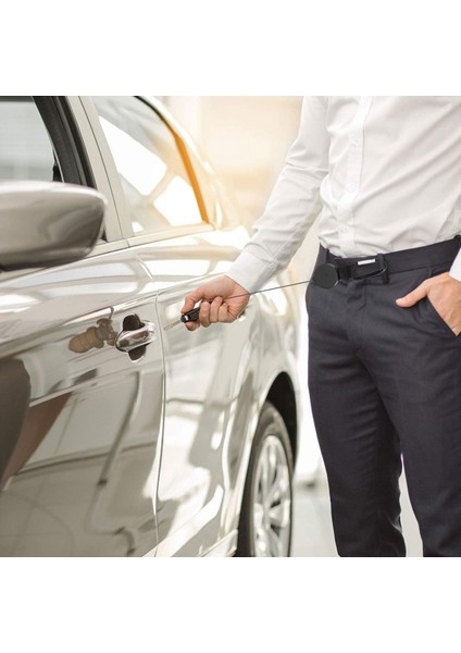 4 Parça Ağır Hizmet Geri Çekilebilir Anahtarlık Geri Çekilebilir Rozet Tutucu Makara Klipsi ile 64 cm Çelik Halat (Yurt Dışından) modelleri