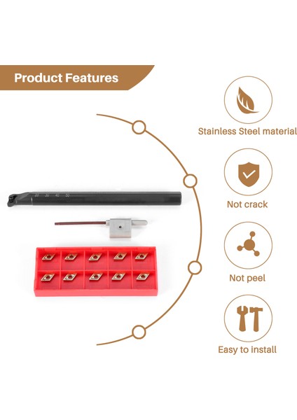 12 Adet DCMT0702 Karbür Uçlar + S12M-SDUCR07 Sıkıcı Bar 150MM Anahtarı ile Cnc Torna Iç Torna Araçları (Yurt Dışından) fiyatları