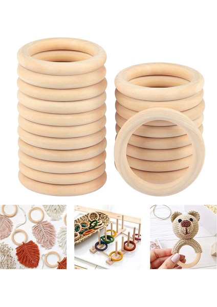 60 Adet 70MM Ahşap Yüzükler, Dıy El Sanatları Için Ahşap Halka Ahşap Daireler, Makrome Bitki Askı, Süsler ve Takı Yapımı (Yurt Dışından) fiyatları