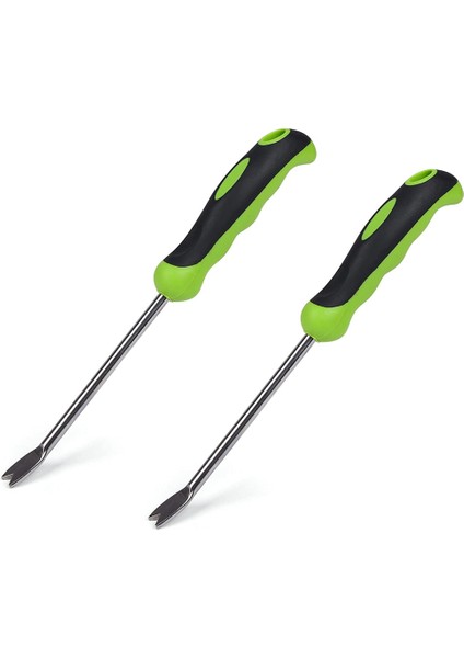 2 Paket Bahçe El Ot Temizleme Aracı Ergonomik Saplı Paslanmaz Çelik Bahçe Çim Ot Çektirme Toprak Gevşetme Aracı (Yurt Dışından)